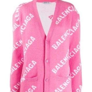 Balenciaga logo cardigan